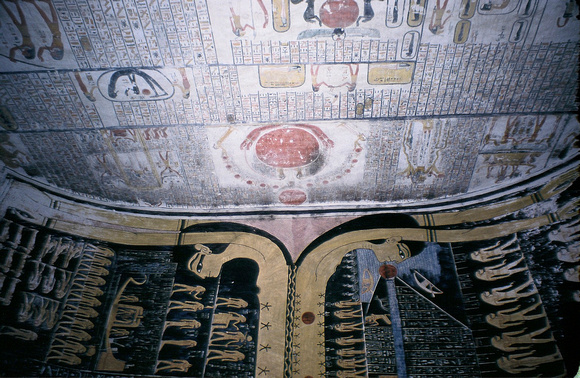 Goddess of the sky, her upper body and tomb ceiling